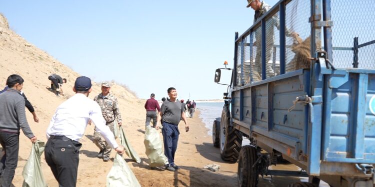 ЭКОАКЦИЯ АЯСЫНДА ШАРДАРАДА СУҚОЙМА ЖАҒАЛАУЫ ТАЗАРТЫЛДЫ