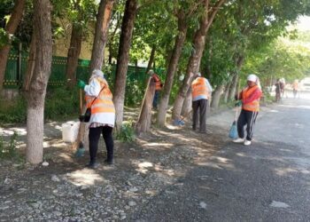 САЙРАМ: АУДАН ӘКІМІ АУДАН АУМАҒЫНДАҒЫ ТАЗАЛЫҚ ЖҰМЫСТАРЫНЫҢ БАРЫСЫН БАҚЫЛАДЫ