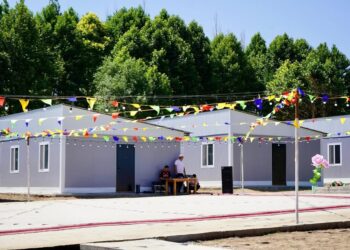 ТҮРКІСТАН: Төлебиде балаларға арналған модульді лагерь ашылды