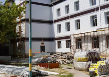 ТҮРКІСТАН: Қазығұрттағы әлеуметтік нысандар жөнделіп жатыр