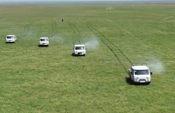 ТҮРКІСТАН: Шегірткеге қарсы күресте техника мен жұмыс күшін түгендеу күнделікті жүргізіледі