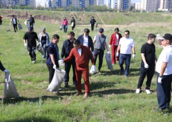 Қаратау ауданында «Таза Қазақстан» бағдарламасы аясындағы тазалық шарасы өтті