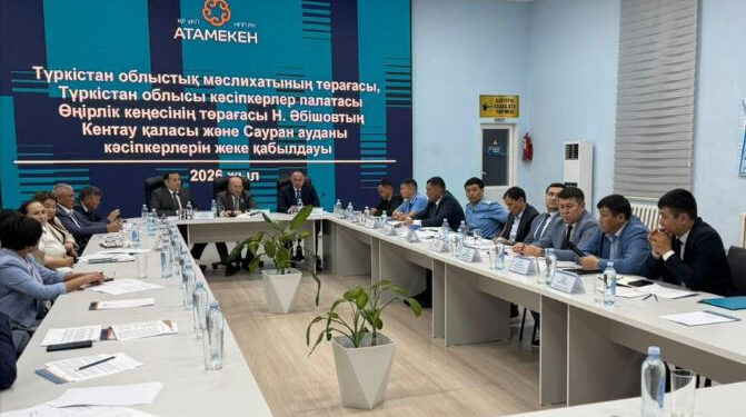 Түркістан облысының өңірлік кеңесі Кентау және Сауран кәсіпкерлерінің мәселелерін тыңдады